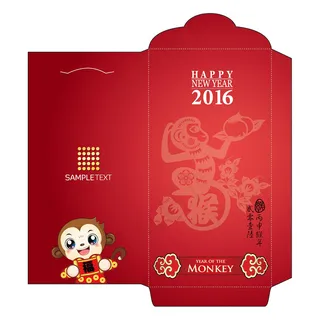 2016猴年新年贺岁红包设计