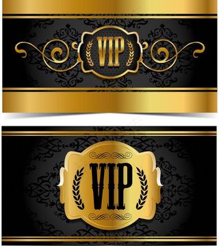金色欧式花纹vip卡图片