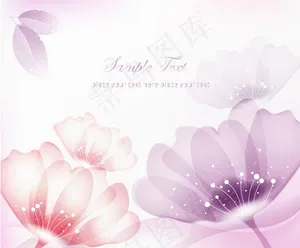 柔软的花瓣的花摘要背景矢量