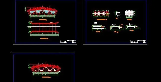 某市三孔拱桥建筑施工图
