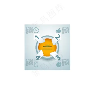 立体数字标签矢量素材