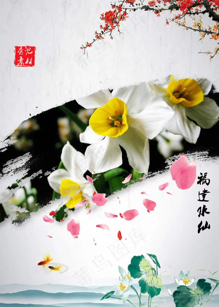 福建水仙花(2361X3306(DPI:200))psd模版下载