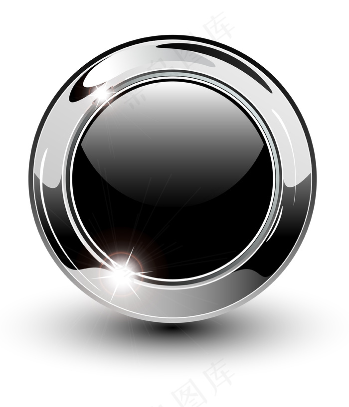 闪亮的金属按钮元素矢量图04