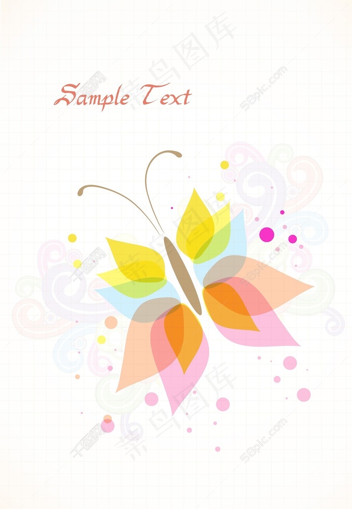 与蝴蝶矢量春天背景
