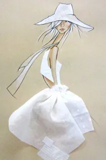 白色连衣裙设计图