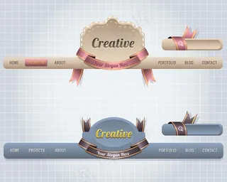 精美网页导航矢量素材3