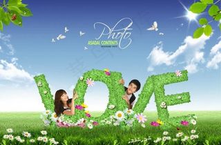 LOVE人物图片素材（psd分层）