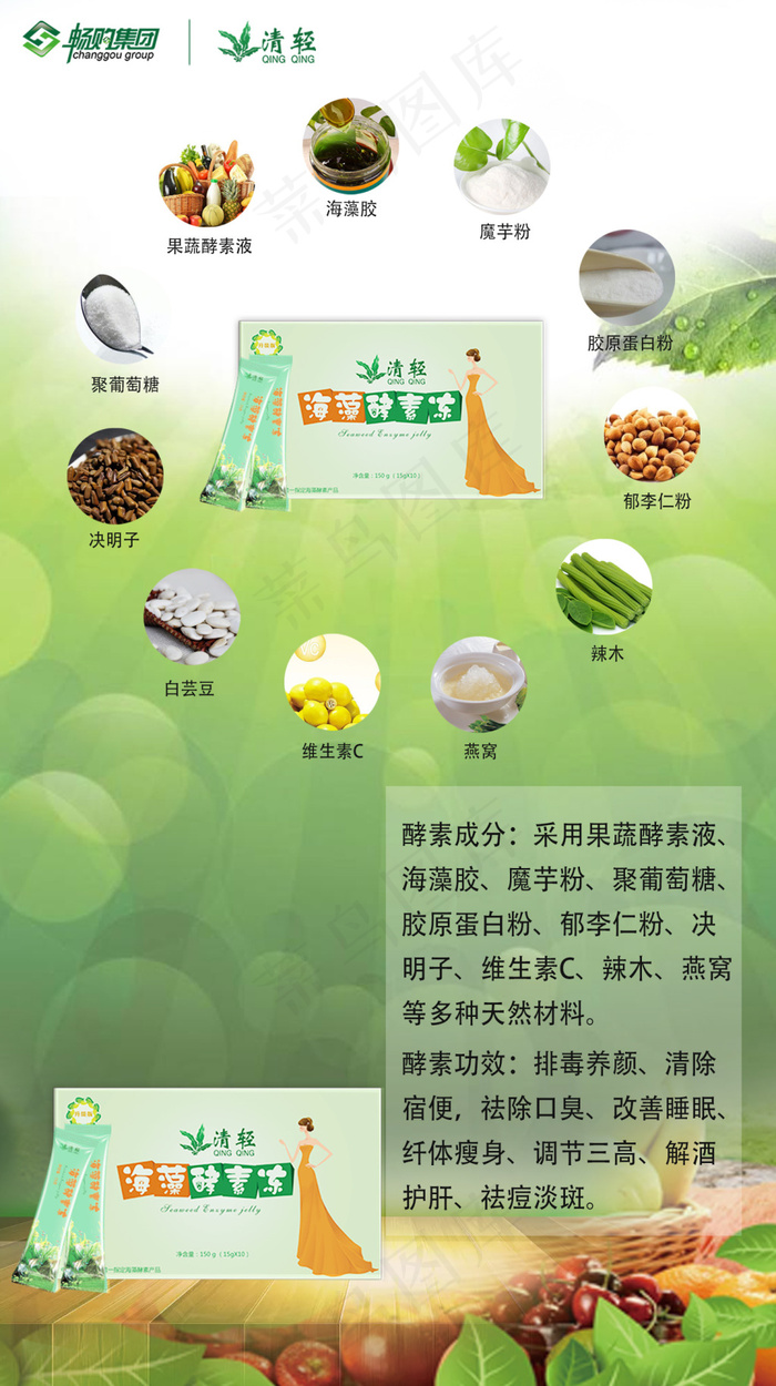 成分图海报psd模版下载