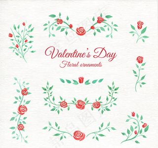 情人节玫瑰花边矢量素材