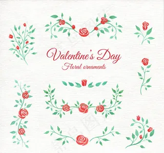 情人节玫瑰花边矢量素材