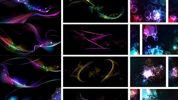 多款时尚眩光梦幻背景矢量素材