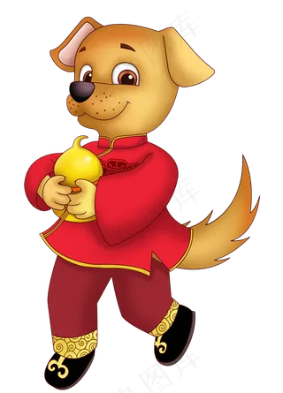 卡通狗2018狗年手绘卡通