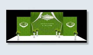 绿色高档婚礼效果图