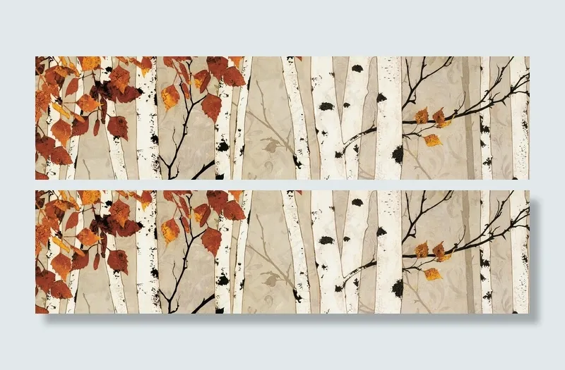 油画装饰画（白桦林）