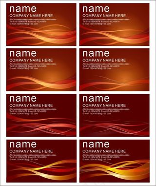 高档红色底纹名片