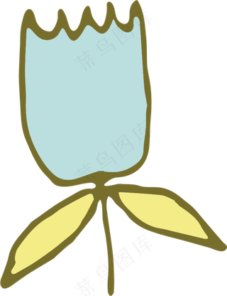 手绘水彩小清新粉色花卉枝叶平铺背景...