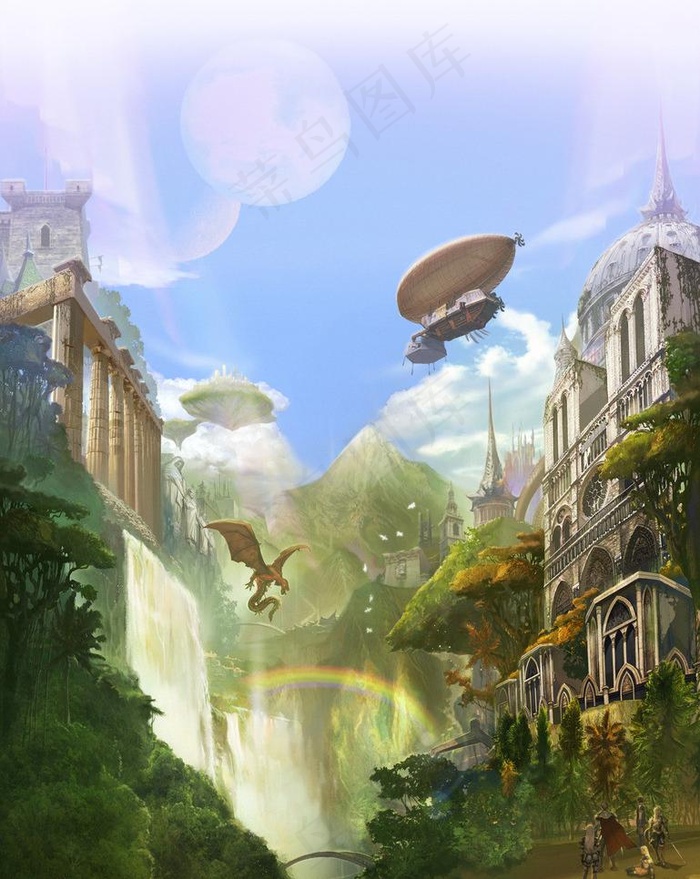 天堂2风景原画图片