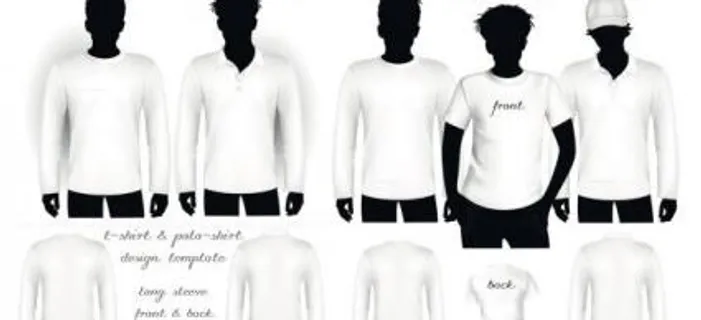 空白T恤衫 马球衬衫矢量