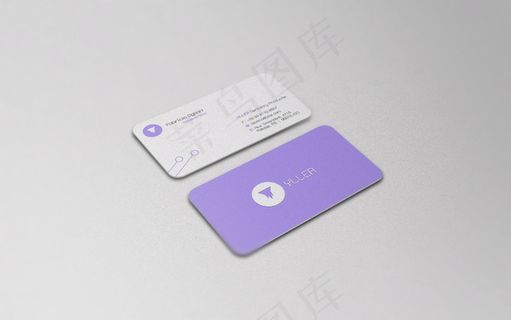 紫色名片样机