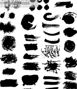 水墨笔刷|PSD源文件