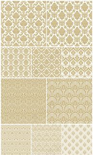 金色古典欧式花纹底纹矢量图