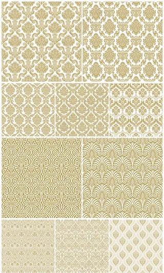 金色古典欧式花纹底纹矢量图