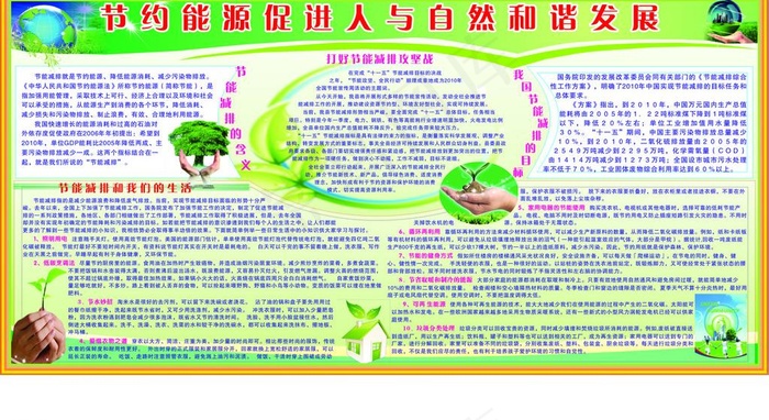 节约能源促进人与自然和谐发展图片cdr矢量模版下载