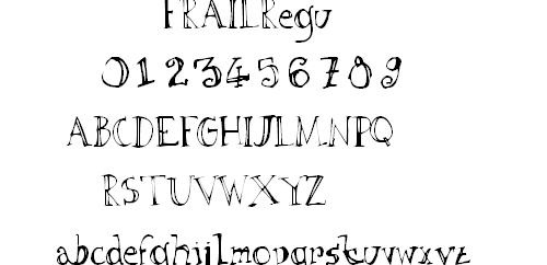 FRAIL 英文字体下载