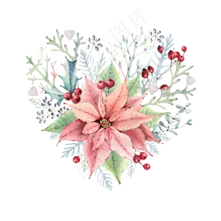 手绘鲜花植物设计素材