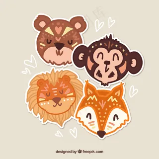 卡通狮子矢量设计