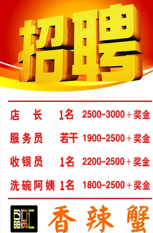 餐厅招聘图片