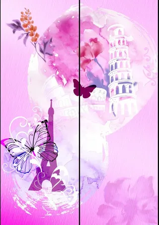 潮流时尚元素花纹移门