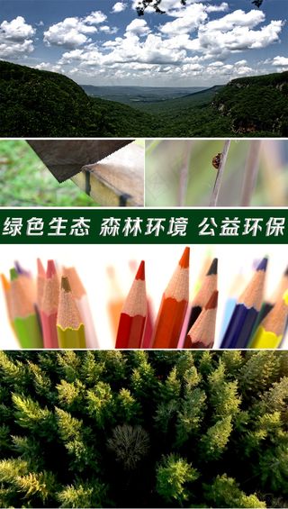 绿色生态森林环境环保公益宣传视频
