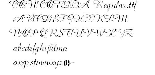 CONCORDIA 英文字体下载