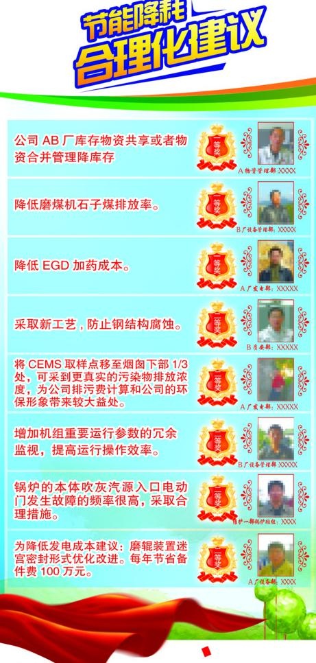 节能降耗展板图片psd模版下载