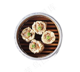 蒸笼烧麦早茶早点png海报素材