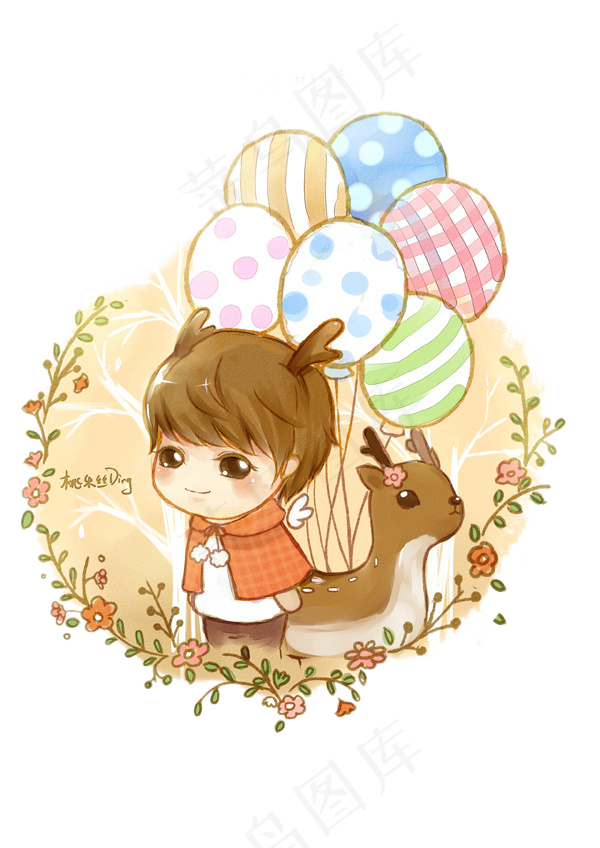 小清新花卉文艺PNG元素