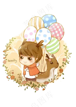 小清新花卉文艺PNG元素