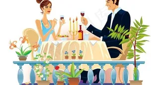 浪漫的夜晚向量