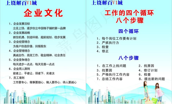 企业文化展板图片cdr矢量模版下载
