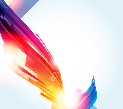 璀璨动感背景矢量素材二