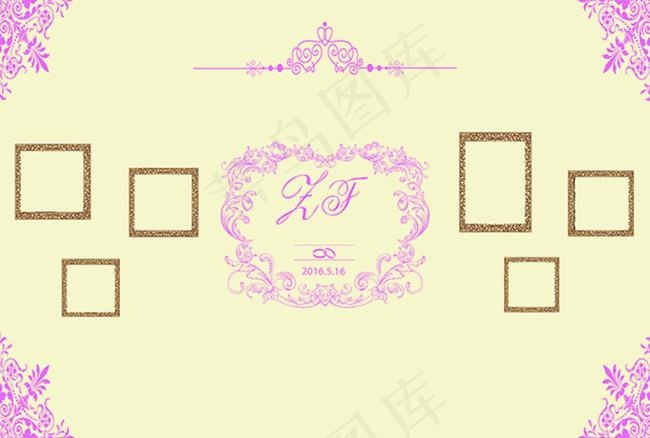 香槟粉色婚礼背景