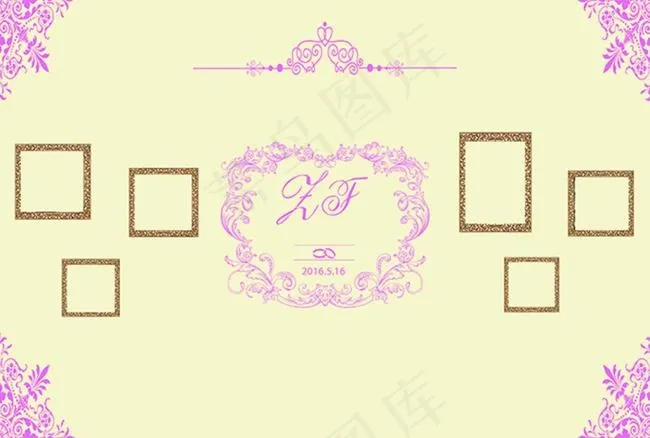 香槟粉色婚礼背景(4724X3189(DPI:30))psd模版下载