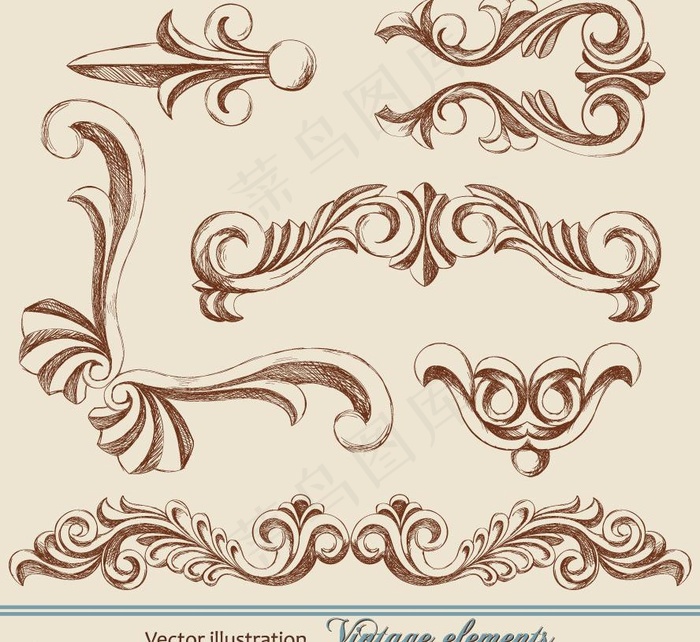 古典欧式花纹花边装饰图片