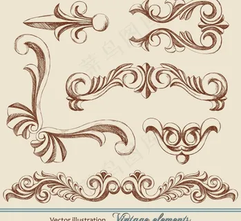 古典欧式花纹花边装饰图片