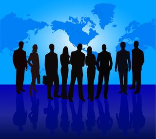 商务人物剪影矢量素材