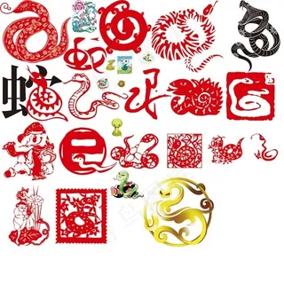蛇年春节图集PSD素材