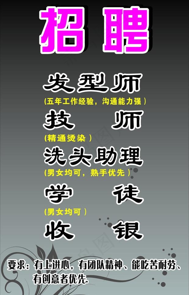 招聘图片cdr矢量模版下载