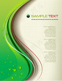 水珠动感线面矢量素材