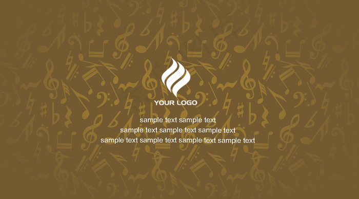 音乐元素名片背景PSD分层素